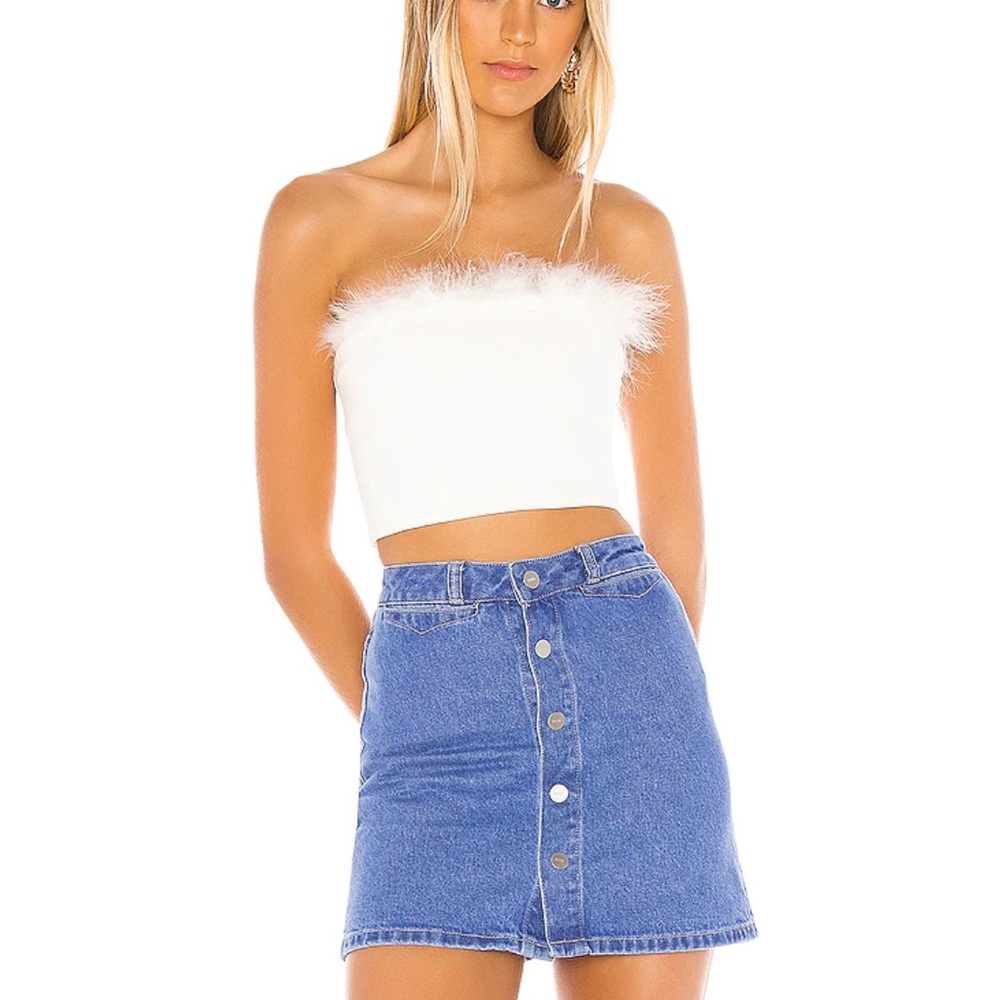 Olivia Strapless Top in White
